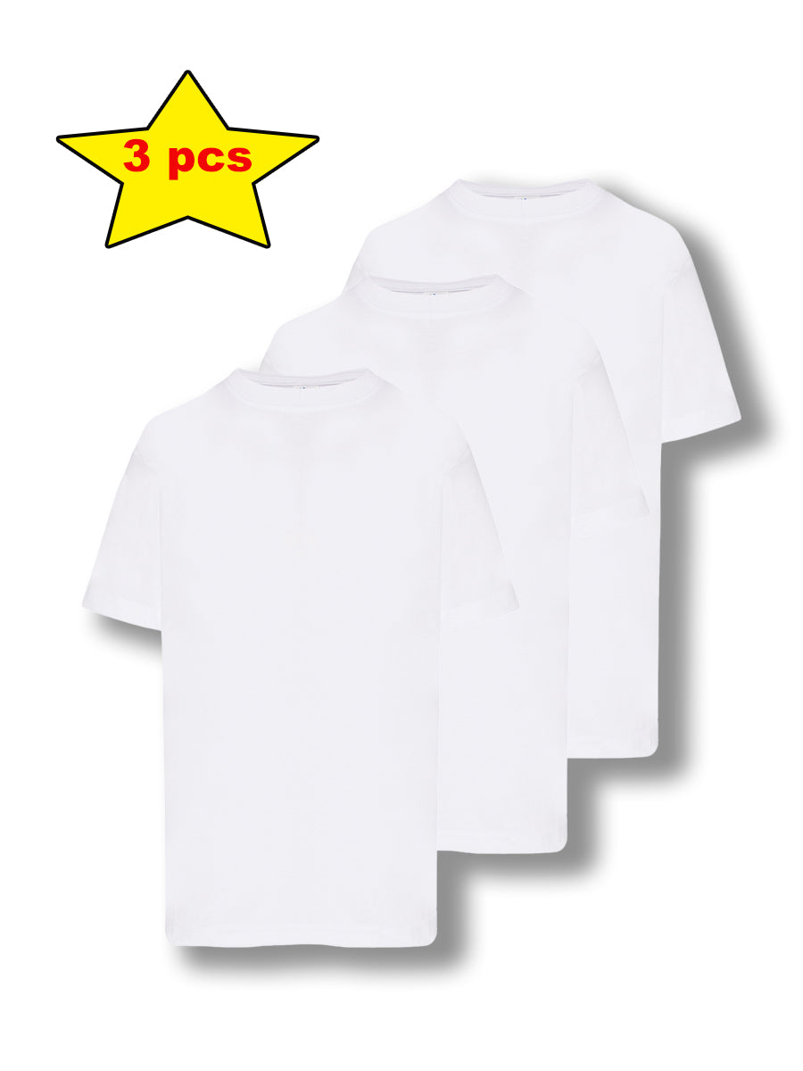 T-shirt Bianca Unisex - Pack da 3